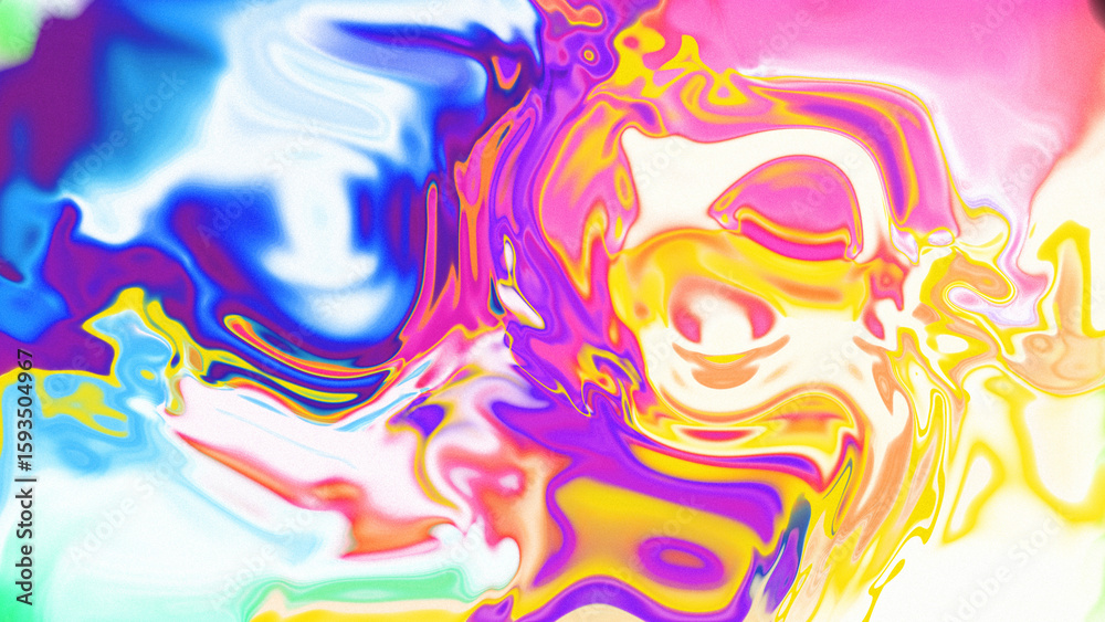 Obraz premium Fluid Marble Texture with Organic Flow, Abstract Liquid Pattern with Wavy Structure, Melted Surface Design with Soft Transitions, Psychedelic Swirl Texture with Marble Effect