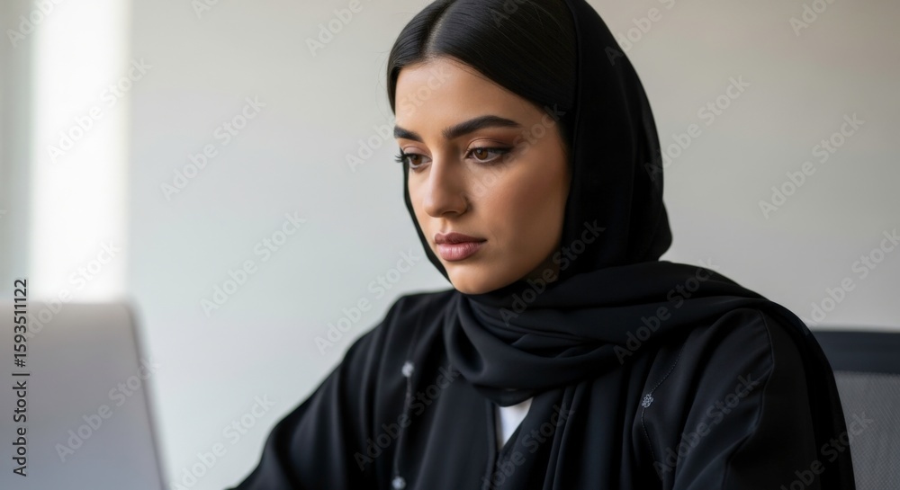 Corporate Arab Professional in a High-Tech Office Environment Corporate Arab Professional in a High-Tech Office Environment