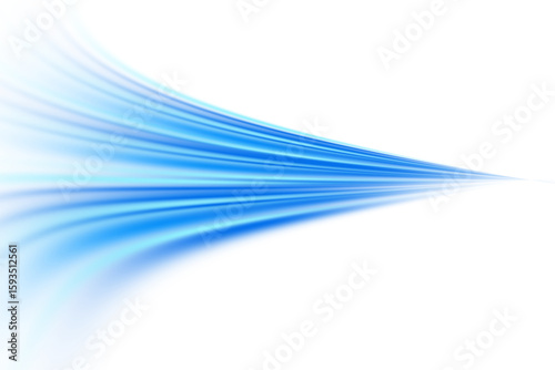 Schilderij op canvas PNG Abstract blue light streaks converging against a transparent background