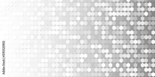 Abstract pattern featuring gray hexagons. The design should be modern, minimalistic, and uniform, with a subtle gradient or variation in gray tones. 