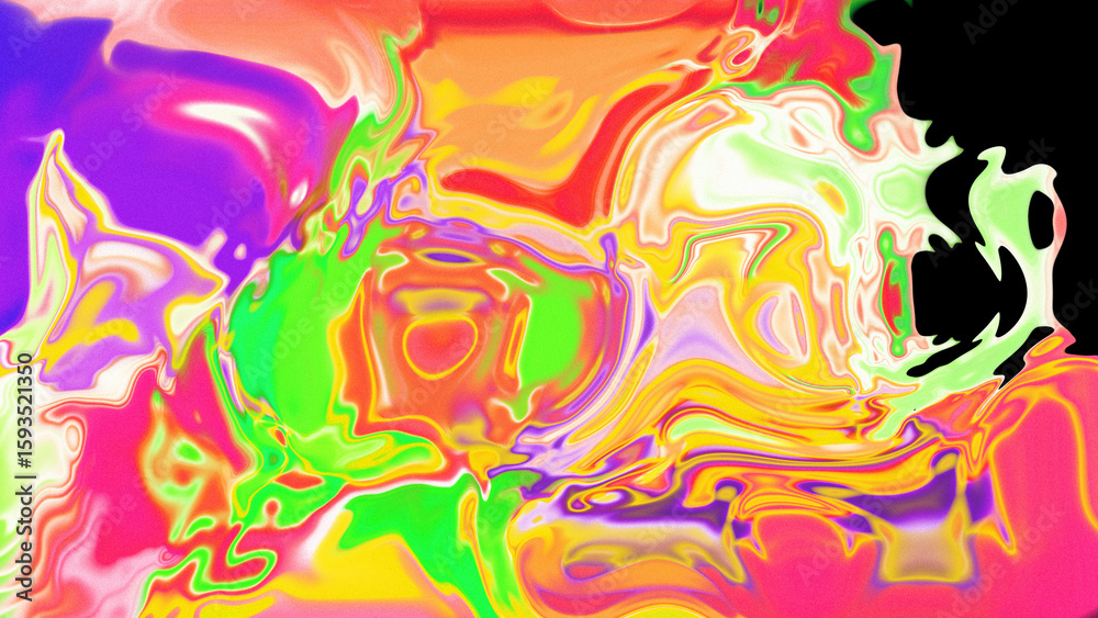 Fototapeta premium Fluid Marble Texture with Organic Flow, Abstract Liquid Pattern with Wavy Structure, Melted Surface Design with Soft Transitions, Psychedelic Swirl Texture with Marble Effect