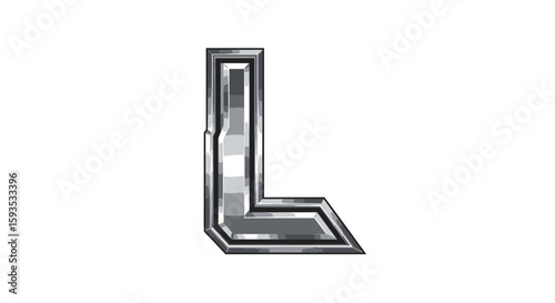 Vector download letter l logo vector design template metallic font typeface alphabet initial typography symbol graphic
