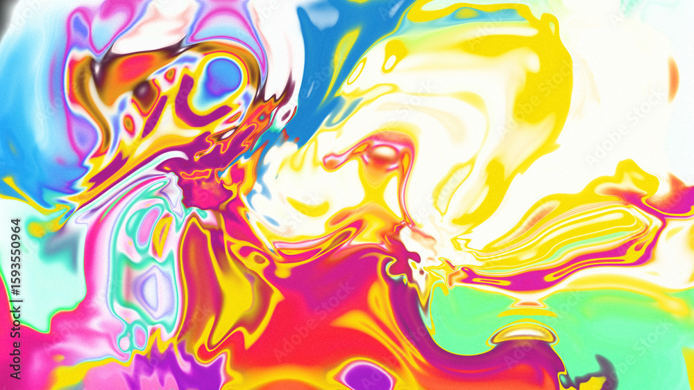 Fototapeta premium Fluid Marble Texture with Organic Flow, Abstract Liquid Pattern with Wavy Structure, Melted Surface Design with Soft Transitions, Psychedelic Swirl Texture with Marble Effect