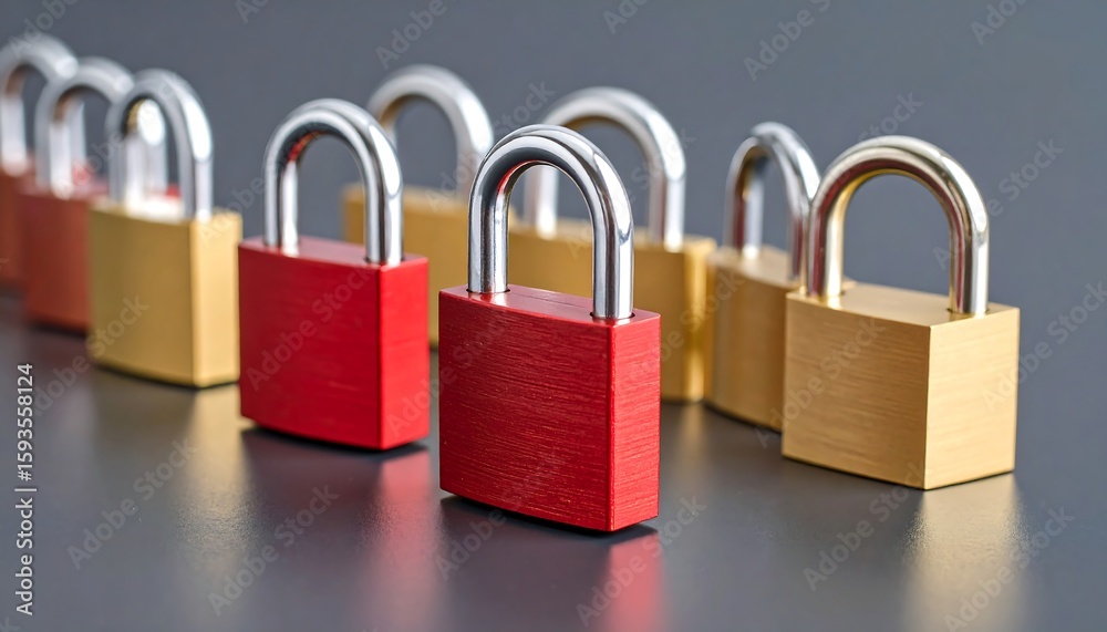 Fototapeta premium Padlocks in a row