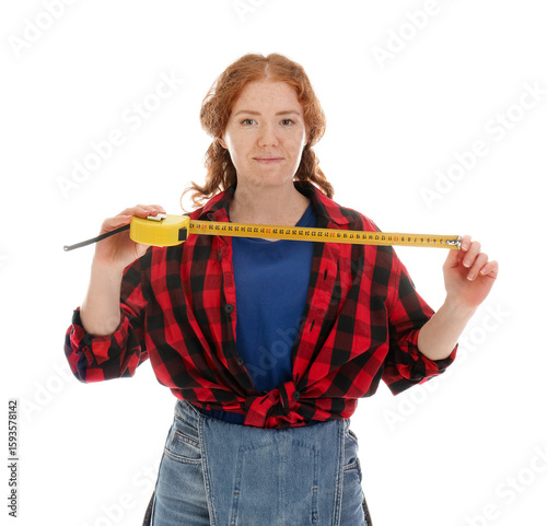 Pretty young woman with mea...