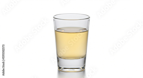 Brazilian Cachaça Shot Glass Isolated on White Background