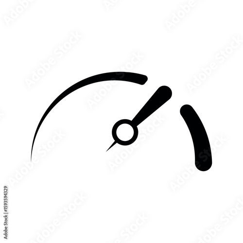 Speedometer performance accelerate meter icon.