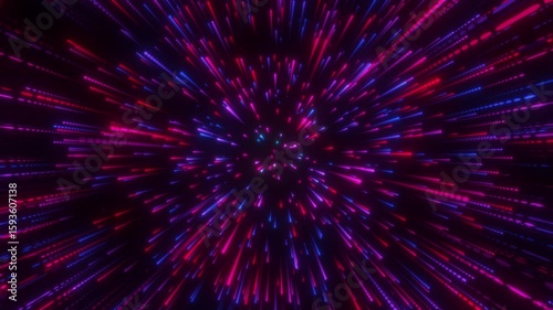 Abstract fast zoom speed red and blue video animated background