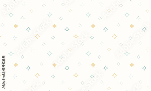Minimalist Geometric Diamond Star Seamless Pattern