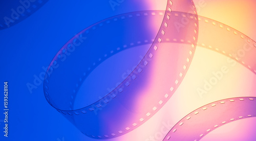 abstract background with real film strip