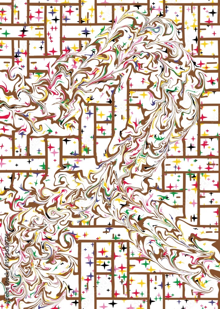 Obraz premium a digitally created image, illustrating an abstract background painting suitable for modern home decor or various media
