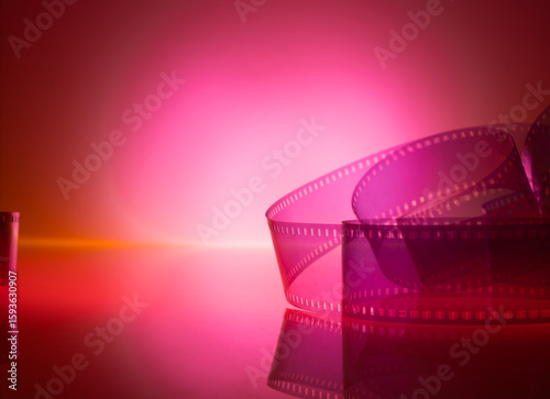 abstract background with real film strip