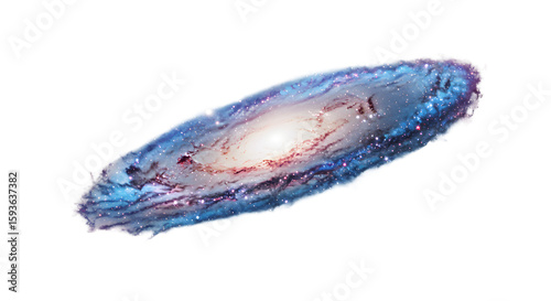 Stunning Digital Illustration of an Andromeda-like Galaxy in Vibrant Colors