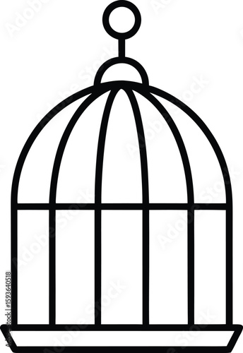 man in a cage isolated