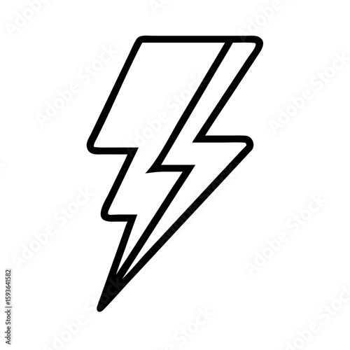 An electrifying symbol, a striking representation of a lightning bolt against a clean background. A symbol of power, speed, and sudden energy, this striking imagery could represent innovation.