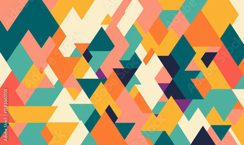 vibrant geometric triangle ...