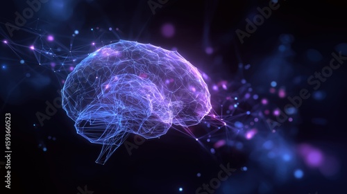 Illuminating the Intellect: A radiant, digital rendering of the brain, intertwined with luminous neural pathways, represents the essence of thought, memory, and cognitive function.