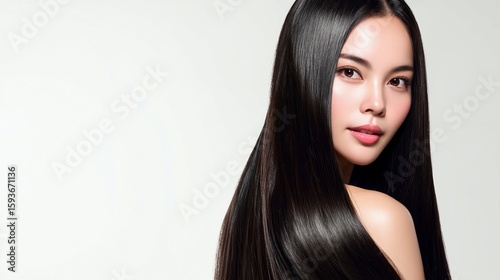 Japanese Beauty Banner with Radiant Hair/輝く髪の日本人ビューティーバナー1
