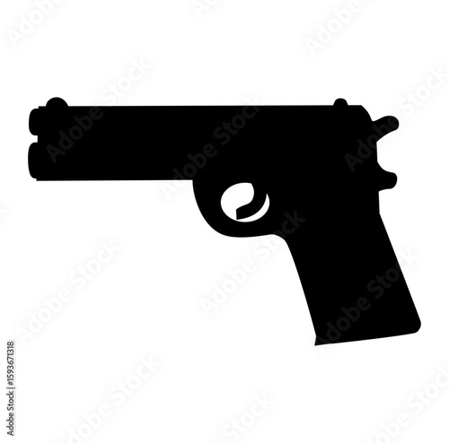Cartoon Shadow Handg8un Simple Design Icon Digital 