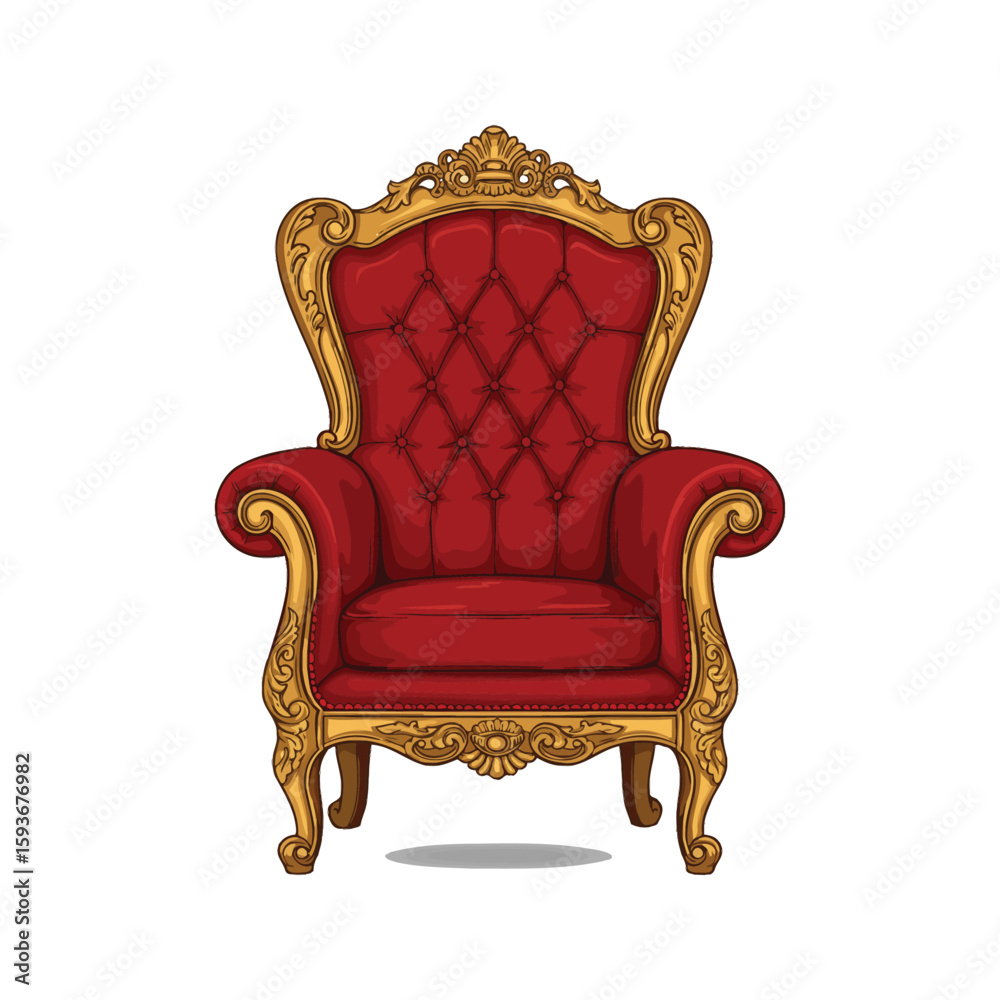custom made wallpaper toronto digitalElegant Red and Gold Royal Throne Chair Vintage Victorian Style Luxury Furniture Ornate Carving Kings Seat