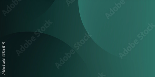 A dark green background with smooth, overlapping circles. The background is green with a gradient texture, creating a modern, abstract style