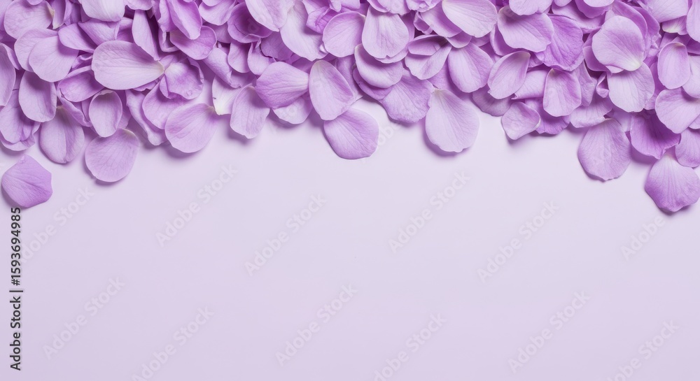 Obraz premium Photo of a cascade of delicate purple flower petals gently falling