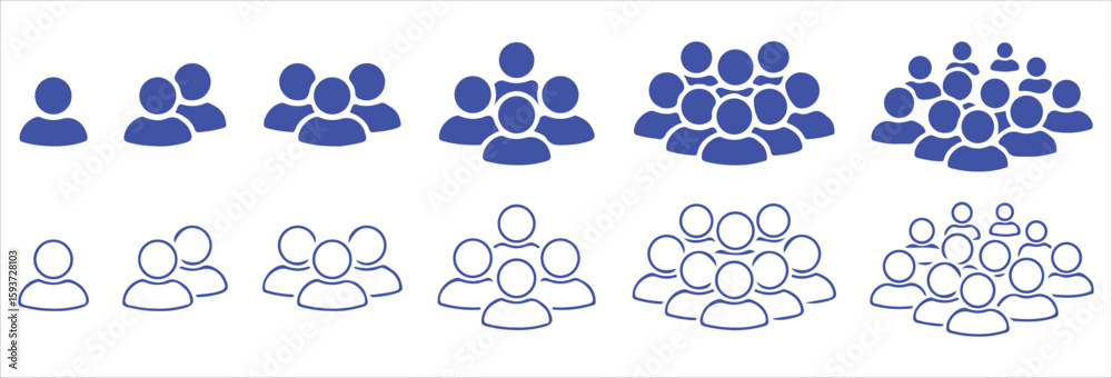 Fototapeta premium Flat Style Human Icons - For Infographics, UI/UX & Branding - Modern Vector Pack