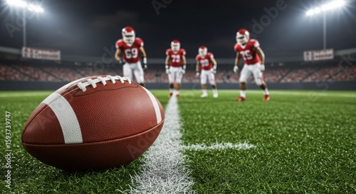 American Football Game, Close Up Ball - Sports photography