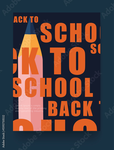 Back To School Poster Vector Illustration.