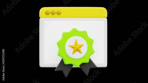 3D Animation for SEO Page Rank, 4K Animation, Alpha Channel