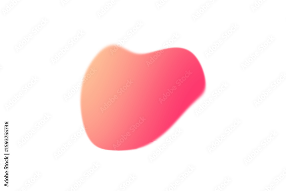 Fototapeta premium Abstract Gradient Blurred Shape on Transparent Background.