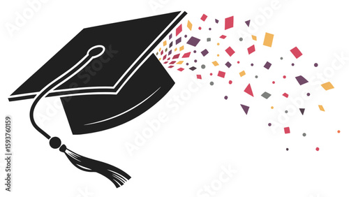 Graduation cap celebration achievement academic success education graduation ceremony university degree college complete
