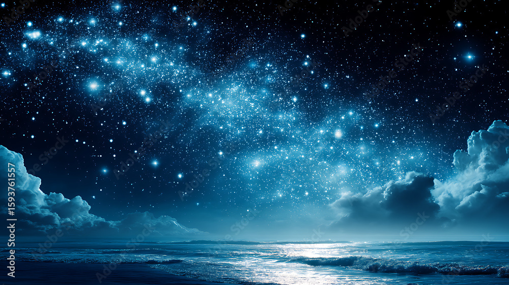 Fototapeta premium A beautiful night sky with a large number of stars