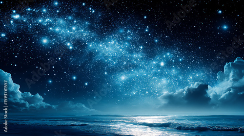 A beautiful night sky with a large number of stars