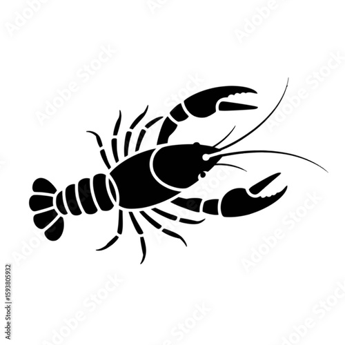 Crawfish Silhouette crustacean seafood