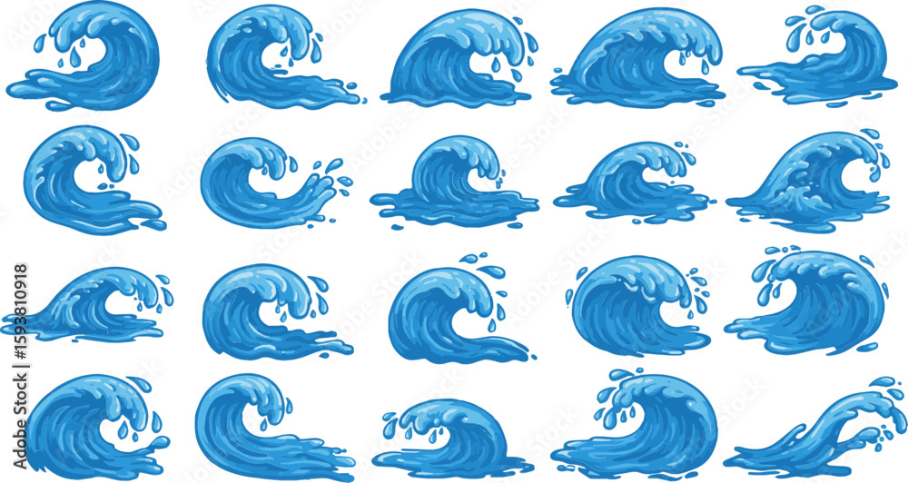 Obraz premium water, blue, seamless, pattern, ocean, wave, drop, design, vector, abstract, background, texture, sea, ripple, liquid, clean, fresh, aqua, marine, graphic, digital, modern, cool, crystal, clear, fluid