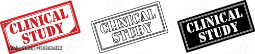 Find clinical study research trial stamp vector design for medical and healthcare industry use