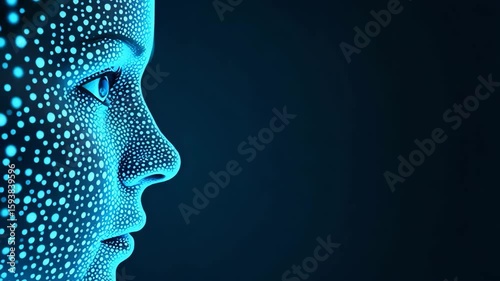 Biometric Authentication: Enhancing Security with Fingerprints and Facial Recognition - Streamlined User Verification Concept with Empty Space for Text