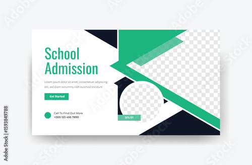 school admissions youtube thumbnail template design