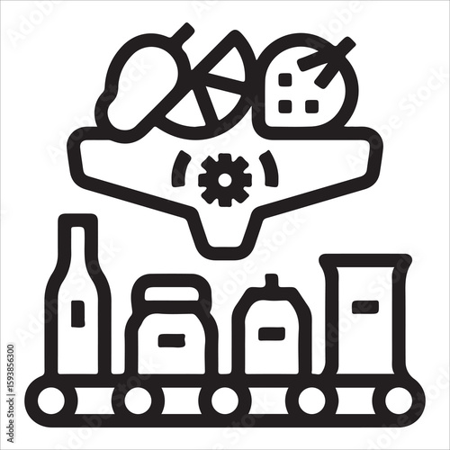 Processed Meat Icon - Packaged Sausages & Deli Products - EPS 10 Vector