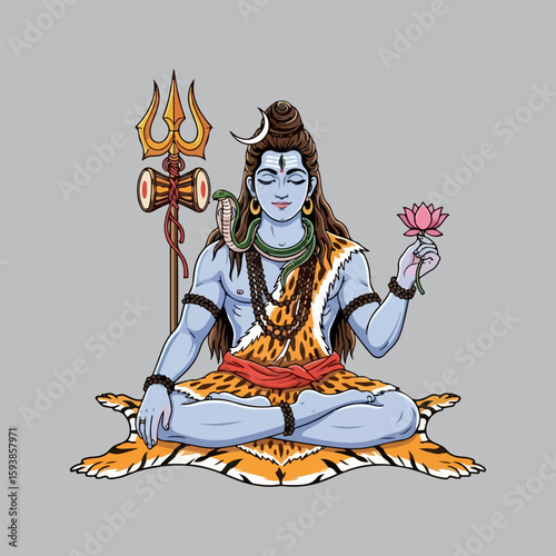 god shiva vector