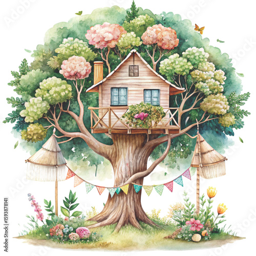 Boho Style for a cute home in watercolor style Clipart Watercolor