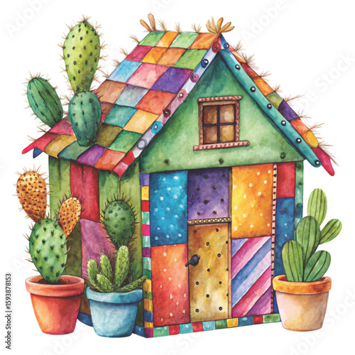 Boho Style for a cute home in watercolor style Clipart Watercolor