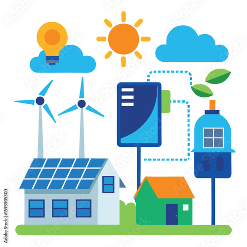 Hybrid Energy System Combining Solar Wind And Battery Storage