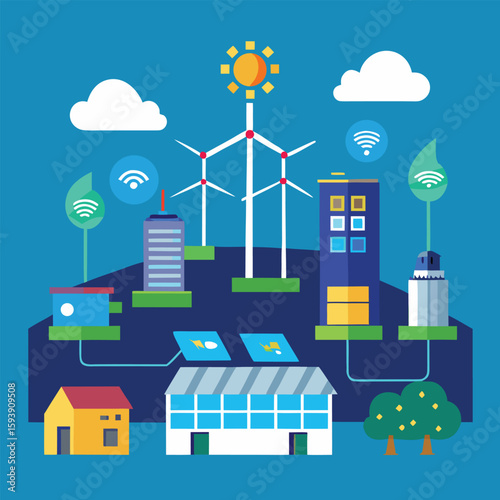 Smart Grid System Regulating Solar And Wind Energy Efficiently