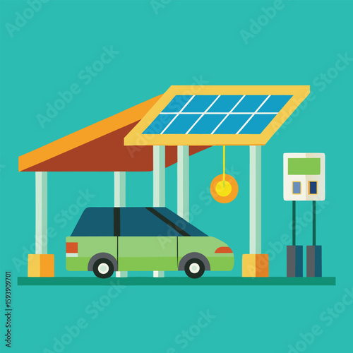 Solar Carport Design With Built In Electric Charging Station