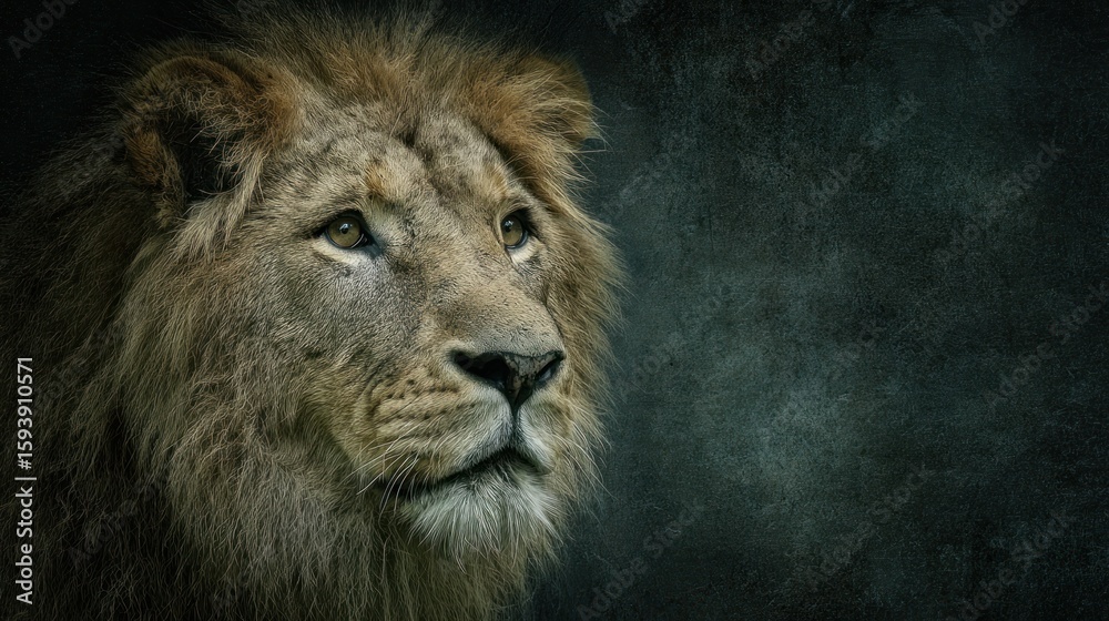 Fototapeta premium Majestic lion portrait
