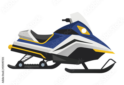Snowmobile elements vector art perfect for winter adventure and outdoor clipart