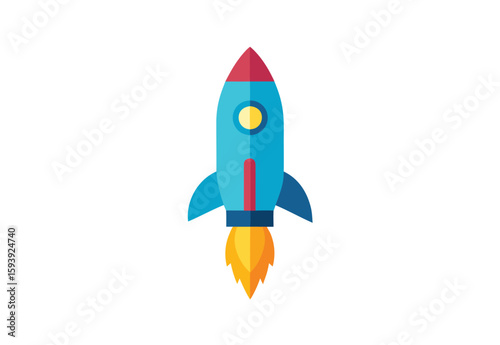 Startup rocket vector illustration with modern design and creative elements perfect for business clipart