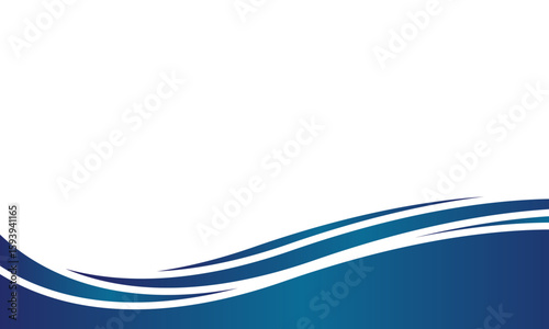 Blue and white business wave background